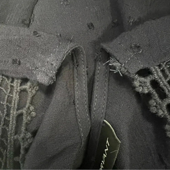 Navy Blue Crochet Plus Size Top 28 Embossed Blouse Lane Bryant NEW Twee Coquette - Picture 8 of 8